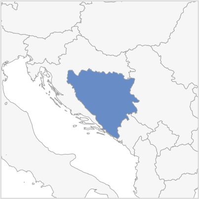 Map of Bosnia and Herzegovina Map of Bosnia and Herzegovina