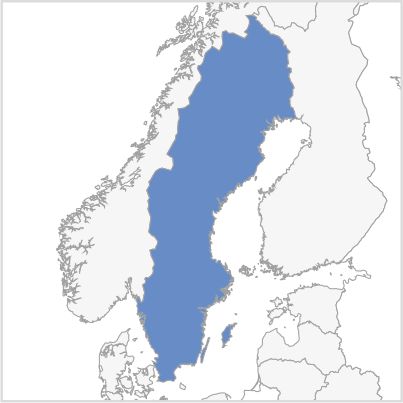 Map of Sweden Map of Sweden